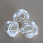 Ruža biela malá 4,5cm - 3ks